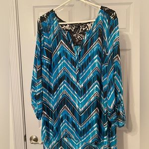 Zac and Rachel Ladies Blouse Blue Size 3X